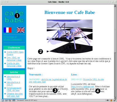 Page d'accueil du site