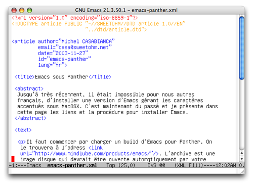 Un bien bel Emacs...