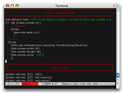 emacs for mac terminal